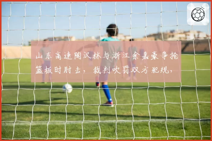 山东高速陶汉林与浙江余嘉豪争抢篮板时肘击，裁判吹罚双方犯规，内线肉搏战判罚尺度引担忧？